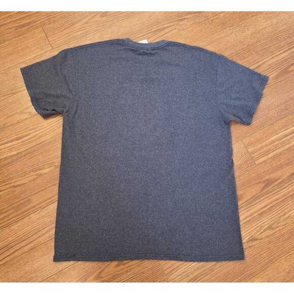 Take‎ No Womens Tshirt Size L Blue Graphic Print Bull Delta Pro Weight Farm EUC - Picture 3 of 7